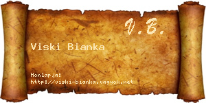 Viski Bianka névjegykártya